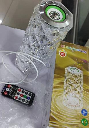 Kristal Masa Lamba LED Bluetooth Hoparlör Uzaktan Kumandalı (5060)