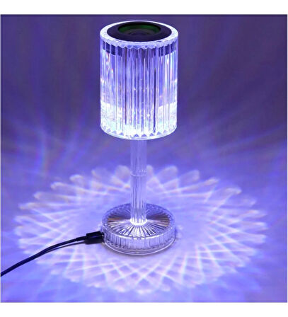 LED Bluetooth Hoparlör Uzaktan Kumandalı Kristal Lamba Masa Lamba (5060)