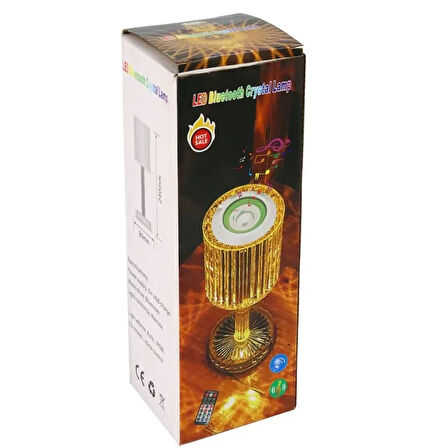 LED Bluetooth Hoparlör Uzaktan Kumandalı Kristal Lamba Masa Lamba (5060)