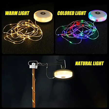 6 Fonksiyonlu 8 Metre Usb Şarj Edilebilir Rgb Led Kamp Ve Dekorasyon Işığı | Powerbank Özellikli (5060)
