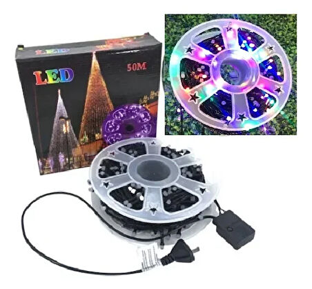Süsleme Led Yanıp Sönen Işık 1000 Led 50 Metre Ip44 Rgb Dış Mekan 8 Kademeli Kumandalı Led Ek-04 (5060)
