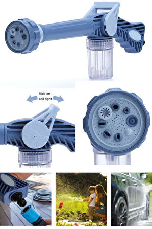 Otomobil Yıkama Sulama Fonksiyonlu Su Püskürtme Tabancası Deterjanlı Akıllı Tayzikli Basınçlı Bahçe (5060)