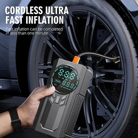 4’ü 1 Arada Lastik Şişirici – Akü Takviyesi – Powerbank – Led Işık (5060)