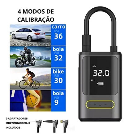 Kablosuz Oto Araç Mini 4000mAh 150 PSI Işıklı Oto Hava Kompresörü KA-760 (5060)