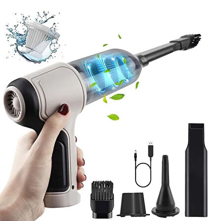 Şarj Edilebilir El Tipi Çok Fonksiyonlu Araç ve Ev Süpürgesi JB-107 (5060)