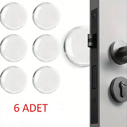 Şeffaf  Silikon Mobilya ve Kapı Durdurucu Darbe Pedi 6 lı (5060)