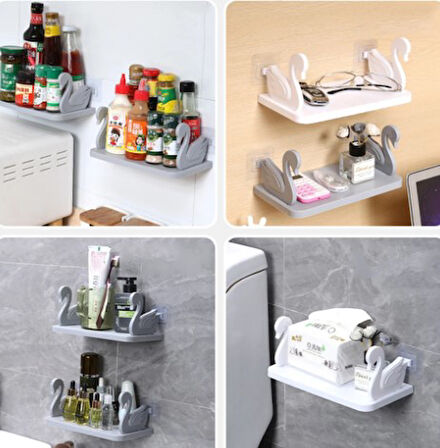 Kuğu Tasarımlı Kendinden Yapışkanlı Raf (5060)