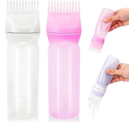 Taraklı Saç Boyama ve Bakım Yağı Uygulama Şişesi (5060)