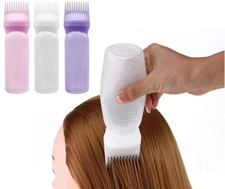 Taraklı Saç Boyama ve Bakım Yağı Uygulama Şişesi (5060)