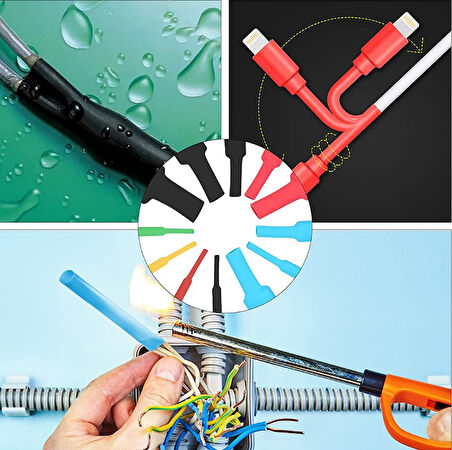 560 Parça Set Isıyla Daralan Makaron Kablo Koruyucu Kılıf (5060)