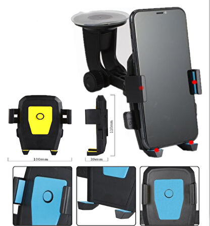 Araç İçi Cam ve Torpido Vantuzlu Telefon Tutucu (5060)