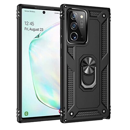 Gpack Samsung Galaxy Note 20 Ultra Kılıf Tank Koruma Vega Standlı Yüzüklü Mıknatıslı
