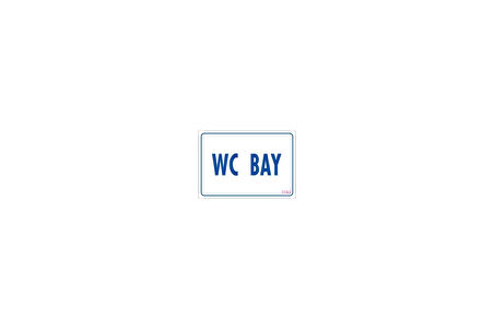 WC Uyarı Levhası 17,5x25 KOD:1783