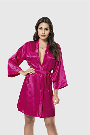 Arias Closet Vişne Kısa Saten Sabahlık OZN-12538