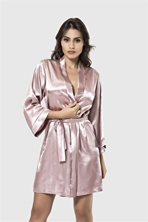Arias Closet Vizon Kısa Saten Sabahlık OZN-12541