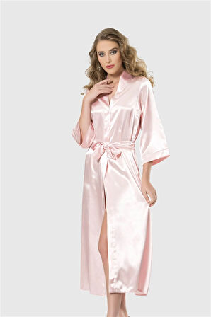 Arias Closet Somon Uzun Saten Sabahlık OZN-12552