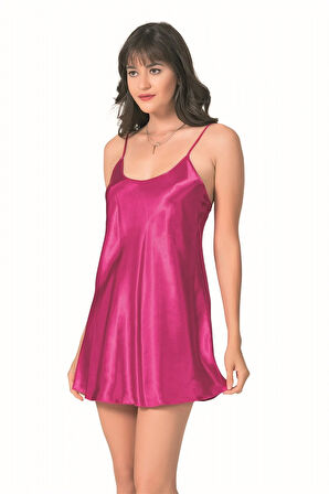 Arias Closet Vişne Kısa Saten Gecelik OZN-12791