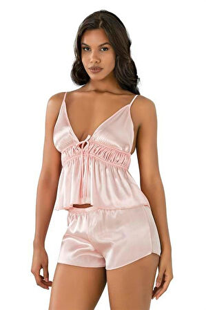 Arias Closet Somon Saten Şort Takımı 9208 OZN-22539
