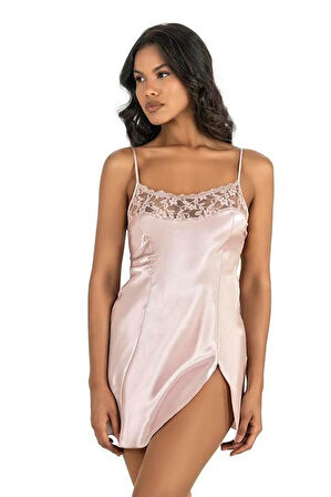 Arias Closet Pudra Kısa Saten Gecelik 8217 OZN-22708