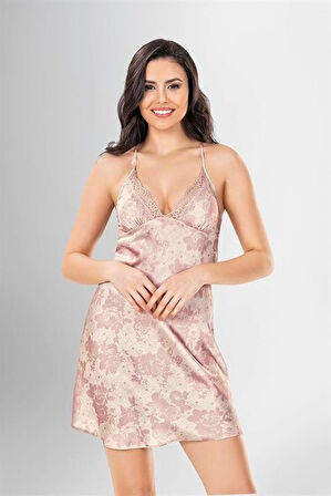 Arias Closet 2 li Kısa Sabahlık Takımı Desenli OZN-22745