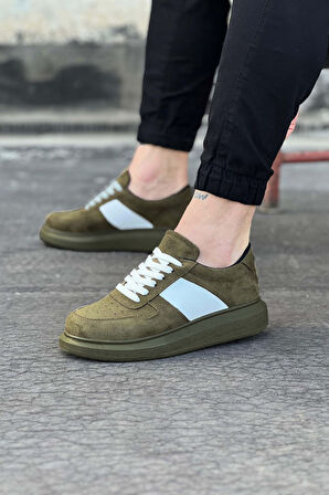  WG011 Haki Süet Erkek Casual Ayakkabı