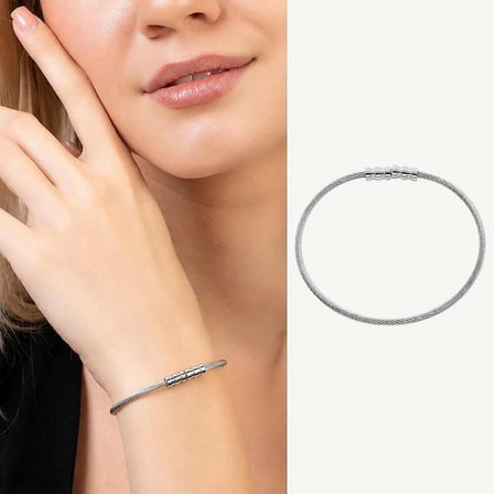 Uzunluk Ayarlı Silver Renk Çelik Kadın Dorika Bileklik