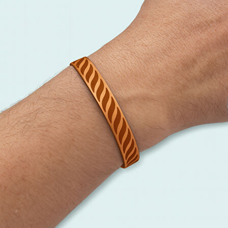 Erkek Bakır Bileklik - Modern Tasarım - Esnek Yapılı