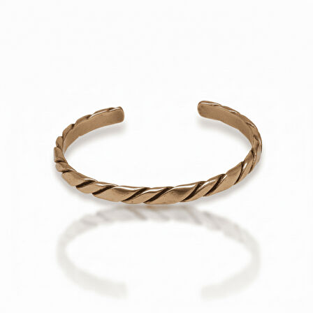 Erkek Bakır Bileklik - Otantik Burma Tasarım - Ayarlanabilir Yapı