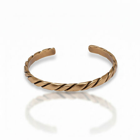 Kadın Bakır Bileklik - Otantik Burma Tasarım - Ayarlanabilir Yapı