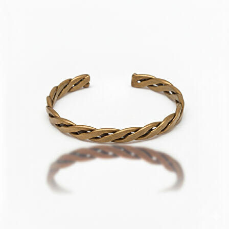 Kadın Bakır Bileklik - Otantik Burma Model - Ayarlanabilir Yapı