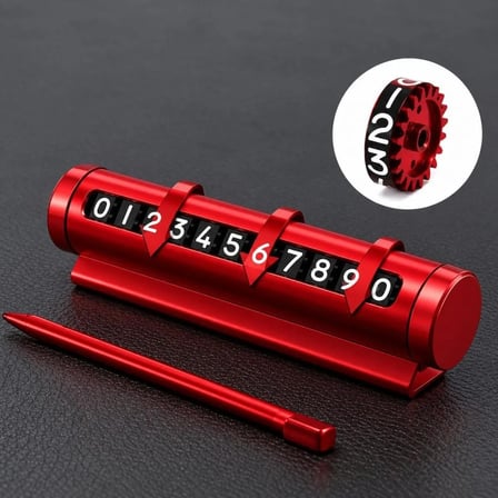 PARK-TEL NUMARATİK LÜKS ÇEVİRMELİ METAL TORPİDO YAPIŞTIRMALI KIRMIZI