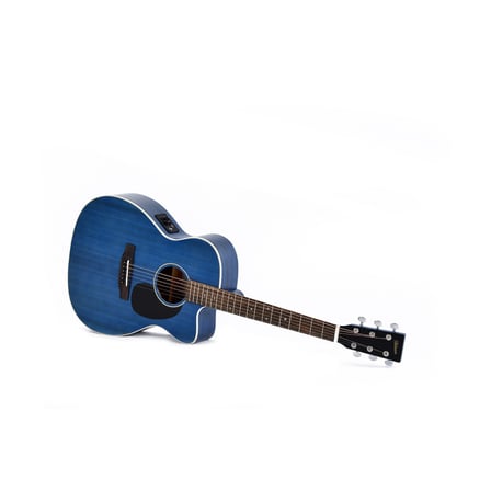 Ditson 000C-10E-TBL Elektro Akustik Gitar (Tranclucent Ultramarine Blue)