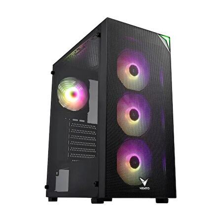 ASUS FSP / VENTO VG4200S 600W 80+ Mesh Panel  Tempered Camlı SIYAH 4X12CM DUAL RGB FAN USB3.0 Atx Gaming Oyuncu Kasası
