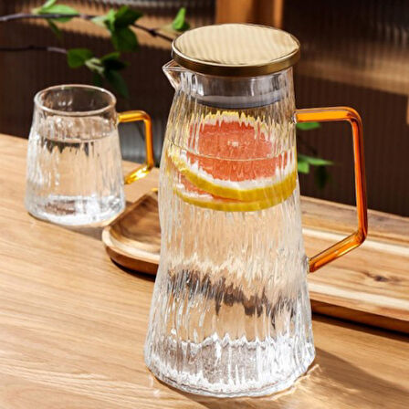 Periboia Çelik Kapaklı Cam Sürahi 1800 ml