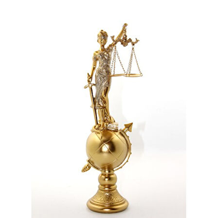 Periboia Polyester Dünya Küre Üzerinde Adalet Biblosu Model 2 