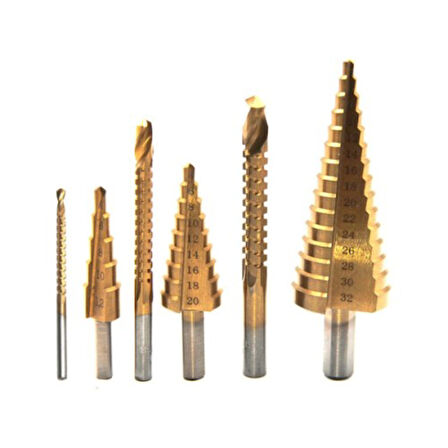 Periboia 6 Parça Kademeli Matkap Ucu Seti 