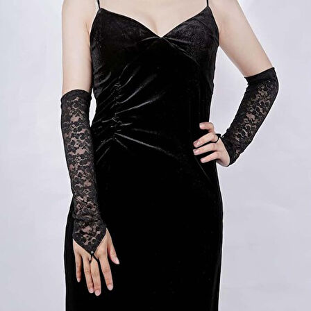 Periboia Parmak Askılı Zarif Dantel Eldiven