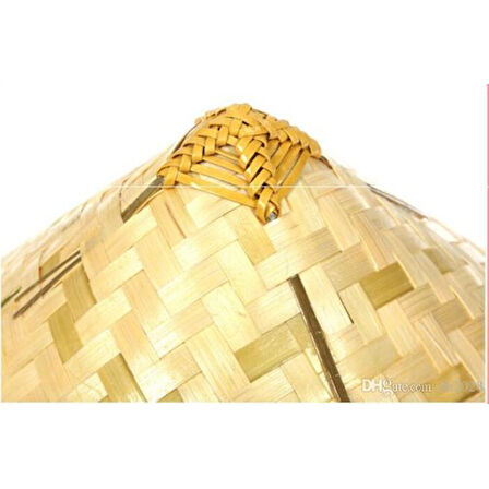 Periboia Naturel Renk Cambodia Kamboçyalı Vietnam Şapkası PVC Hasır