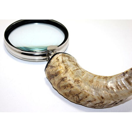 Periboia Pirinç Boynuz Saplı Büyüteç Model 1 