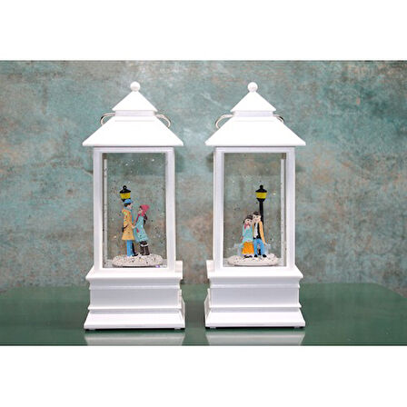 Periboia Kış Masalı Tasarımı Işıklı Müzikli Kar Küresi 