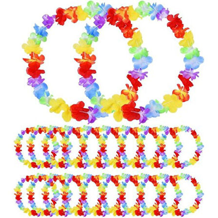 Periboia Hawaii Çiçekli Boyun Kolyesi 12 Adet