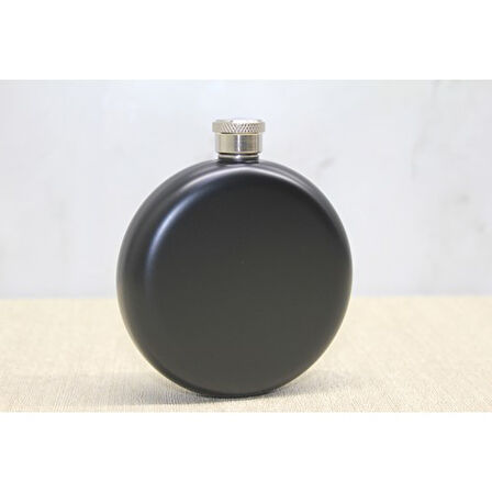 Periboia Yuvarlak Tekli Matara 5 Oz Siyah