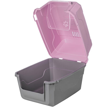 Periboia Mikopet Deluxe Pembe Kapalı Kedi Tuvaleti 