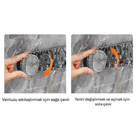 Periboia Güçlü Lüks Vantuzlu Askılık