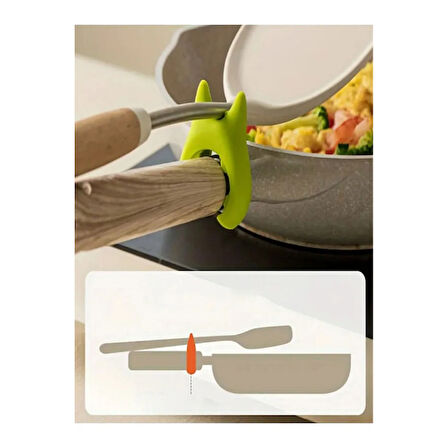 Periboia Silikon Tava Tencere Kaşık Tutucu