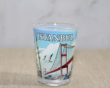 Periboia İstanbul Temalı Cam Shot Bardak