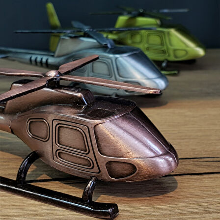 Periboia Dekoratif Metal Helikopter