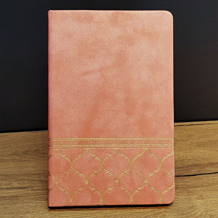 Periboia Somon Rengi Desenli Deri Defter