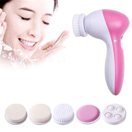Periboia 5 iN 1 Pilli Yüz Temizleme,Masaj ve Peeling Fırça seti