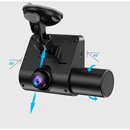 Periboia M80 3 Lens Araç Kamerası